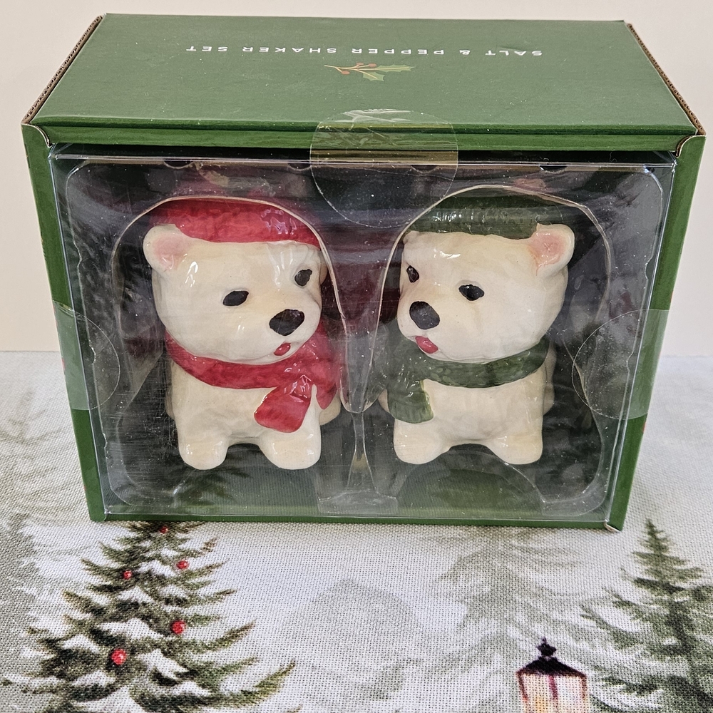 Holiday Salt and Pepper Shaker Set NIB